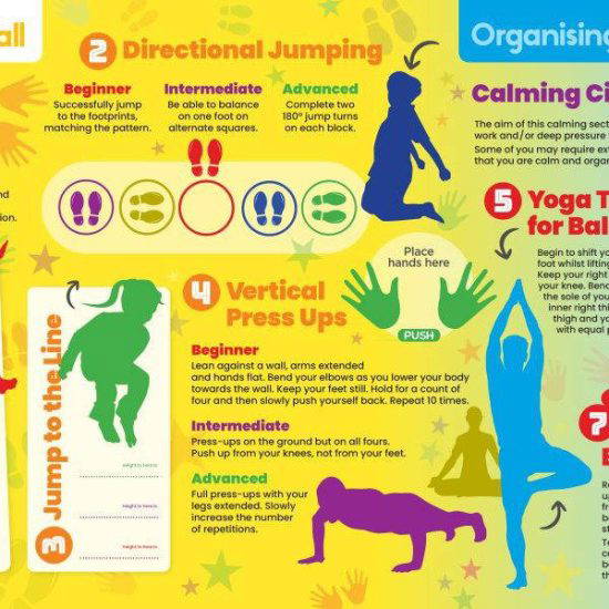 Sensory Circuit Breaks or Activities For School Health Wall Displays