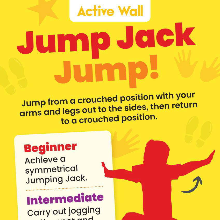 Sensory Circuit – Active Wall – Jump Jack Jump! School Wall Graphics