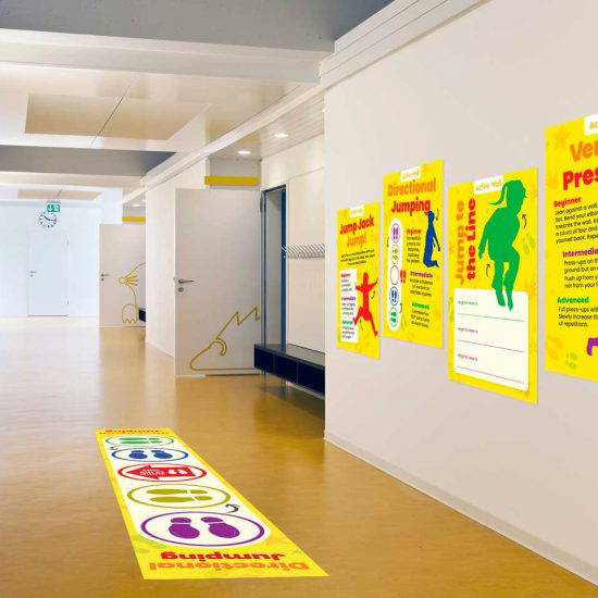 Sensory Circuit – Active Wall – Relax, Mind and Body Floor Stickers