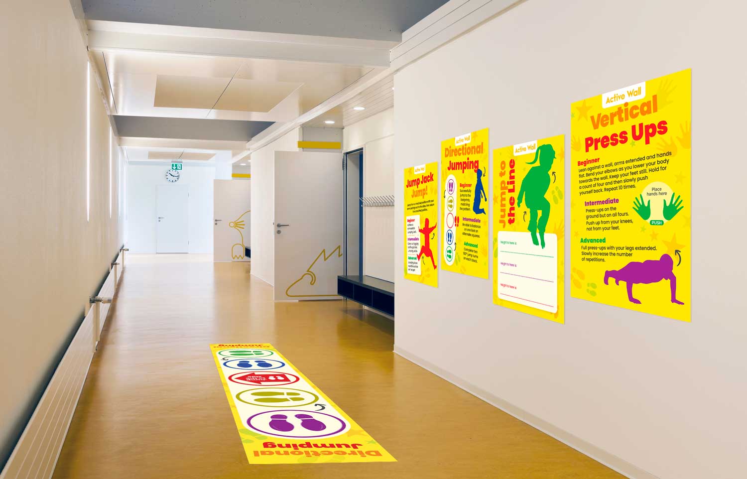 Sensory Circuit – Active Wall – Relax, Mind and Body Floor Stickers