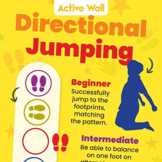 Sensory Circuit – Active Wall – Directional Jumping School Wall Graphics