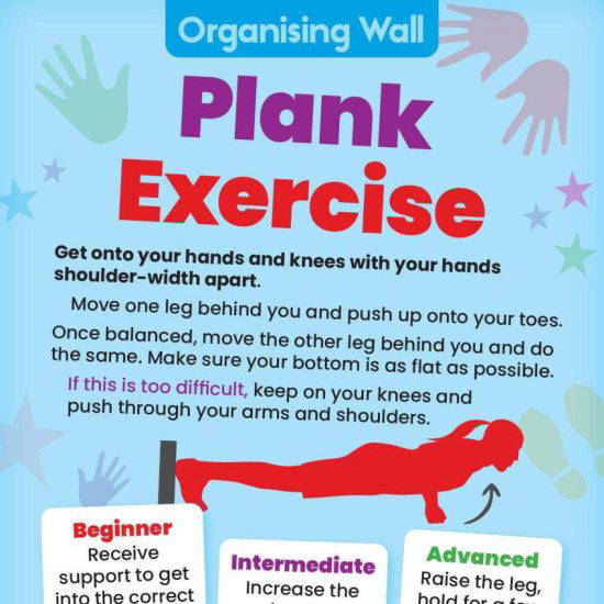 Sensory Circuit Plank Exercise – Organising & Calming Health Wall Displays