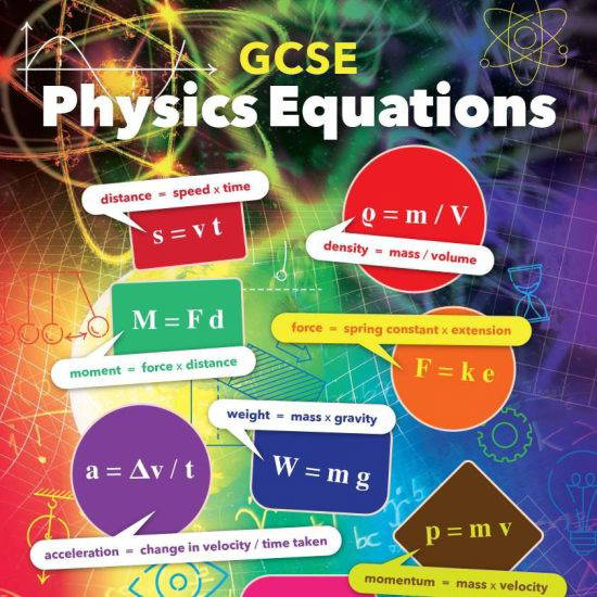 GCSE Formulae Physics Science Equations School Wall Graphic