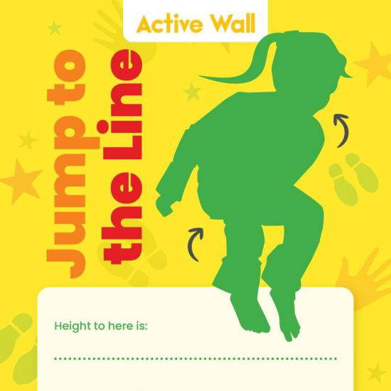 Sensory Circuit – Active Wall – Jump to the Line Wall Graphics for Schools