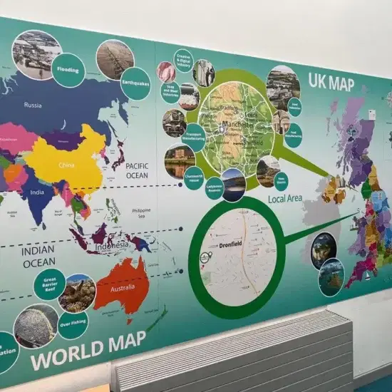 For This Is Our World We’ve Made From Stories Wall Graphics for Primary Schools