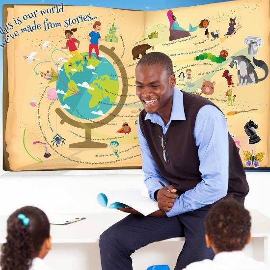 This is the World Made of Stories for Primary Schools Wall Graphics
