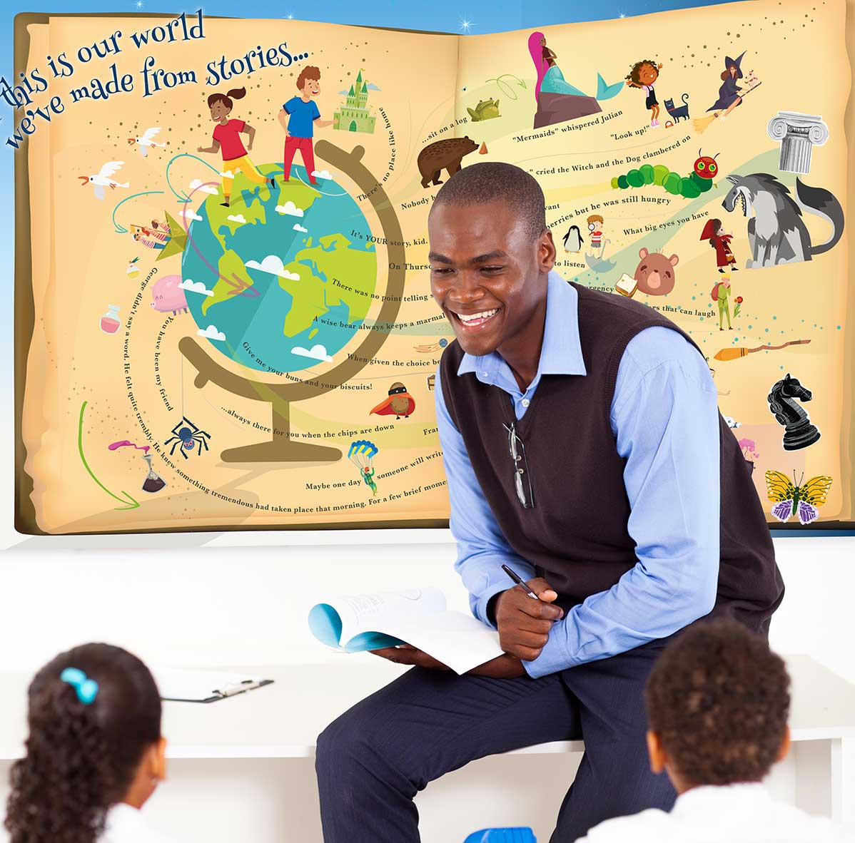 This is the World Made of Stories for Primary Schools Wall Graphics