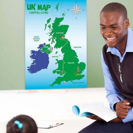 UK Map Wall Display for Primary School Education