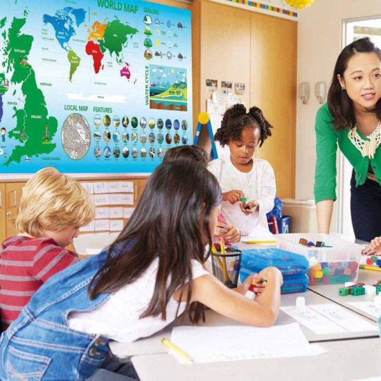 Customisable Geography Wall Display for Primary Schools