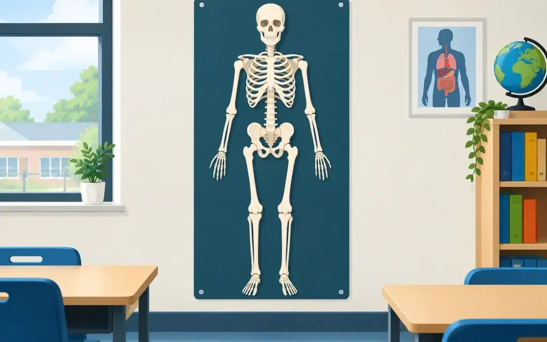 Human Body Skeleton Wall Display for Schools