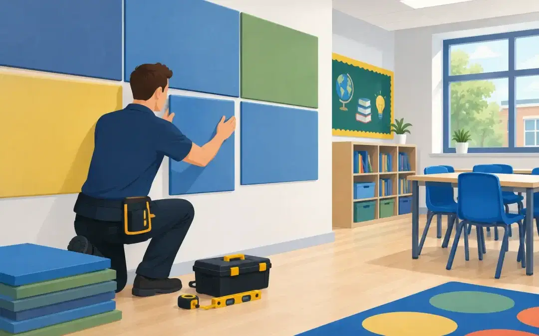 Foam Panel Installation for School Walls